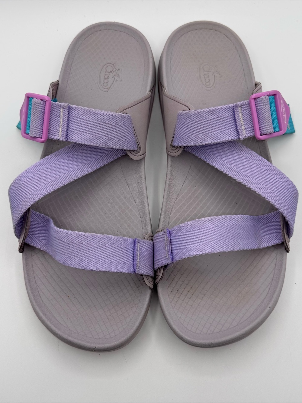 Chaco Women's Lowdown Slide Sandal size 10 Gray/lavender